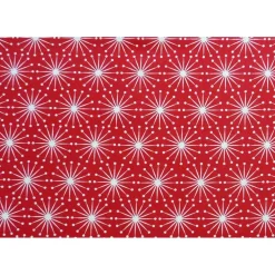 New Patchworkstoff Tante Ema weihnachtliche, filigrane Kristalle in weiß auf rotem Hintergrund Weihnachtsstoffe