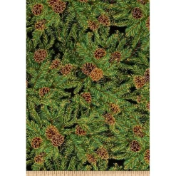 New Patchworkstoff Timeless Treasures, Pine & Poinsetta Timeless Treasures Holiday CM 1941  Nr.42 Weihnachtsstoffe