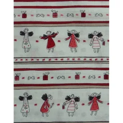 New Patchworkstoff von HDS Bordürenstoff mit kleinen Engelchen, Päckchen und Sternen Weihnachtsstoffe