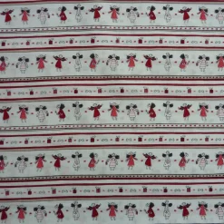New Patchworkstoff von HDS Bordürenstoff mit kleinen Engelchen, Päckchen und Sternen Weihnachtsstoffe