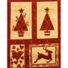 Discount Patchworkstoff Weihnachtspanel Magic Moments of Christmas rot Weihnachtsstoffe