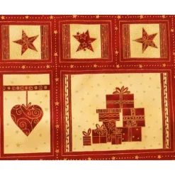 Discount Patchworkstoff Weihnachtspanel Magic Moments of Christmas rot Weihnachtsstoffe