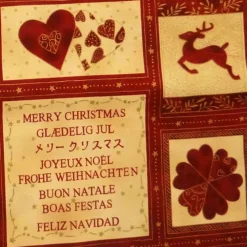 Discount Patchworkstoff Weihnachtspanel Magic Moments of Christmas rot Weihnachtsstoffe