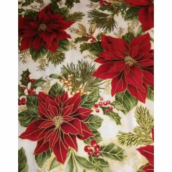 New Patchworkstoff wunderschöne rosefarbene Christrose auf hellgrünem Hintergrund Moda Weihnachtsstoffe