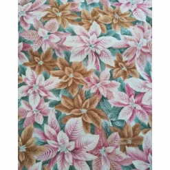 New Patchworkstoff wunderschöne rosefarbene Christrose auf hellgrünem Hintergrund Moda Weihnachtsstoffe