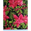 Weihnachtsstoffe|Design in Stoff Patchworkstoff wunderschöne pinkfarbene Christrose auf schwarzem Hintergrund Maywood Studio