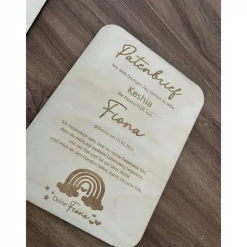 Best Patenbrief, personalisiert, Geschenk für die Patin/den Paten, Andenken, Taufgeschenk, Taufe, Taufpate (OHNE Trockenblume Geschenke