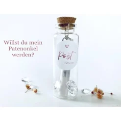 Einladungskarten|Blomidesign Patenonkel fragen/ Willst du mein Patenonkel werden? / Flaschenpost / Geschenk