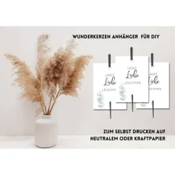 Hot PDF Wunderkerzen Anhänger für Hochzeitstanz | DIY Wunderkerzen Anhänger zum selbst drucken | Lasst Liebe leuchten Hochzeitsgästebuch