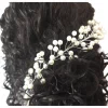 Accessoires|Tinas Schmucktruhe Perlen-Haarranke , Braut Haarschmuck, silber-weiss
