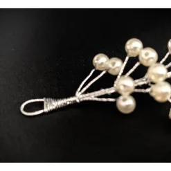 Accessoires|Tinas Schmucktruhe Perlen-Haarranke , Braut Haarschmuck, silber-weiss