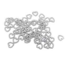 Clearance Perlenherzen Silberfarben Hochzeitsdeko