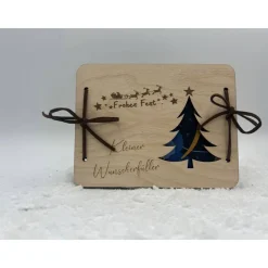 Discount Personalisierbare Geschenkkarte aus Holz – Geldgeschenk & Gutschein zu Weihnachten Geldgeschenke