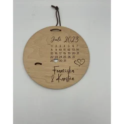 Best Personalisierbares Hochzeitsgeschenk aus Birkenholz mit Kalender & Trockenblumen – Unvergessliche Erinnerung Geldgeschenke