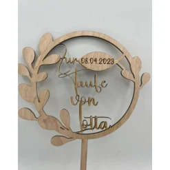 Tortendekoration|UnikArt-Studio personalisiert  cake topper, tortenstecker cake topper taufe holz