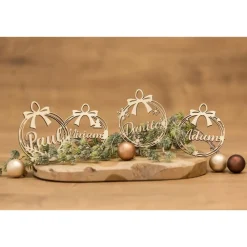 New Personalisierte Christbaumkugeln / Weihnachtskugeln aus Holz / Weihnachtsgeschenk / Weihnachtsbaumschmuck Baumschmuck Personalisierbar