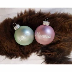 Clearance Personalisierte Christbaumkugeln mit Namen – Glas, 6 cm, verschiedene Farben Baumschmuck Personalisierbar