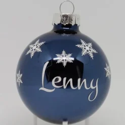 Baumschmuck Personalisierbar|manufaktur milena personalisierte Christbaumkugel aus Glas | ca. 6cm Durchmesser |  Weihnachtsschmuck |