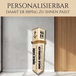 Sale Personalisierte Dekosäule aus Holz – Maritimer Holzpoller mit Stadt & Koordinaten | Geschenk zur Hochzeit & Einzug Geschenke