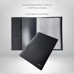 Sale Personalisierte Dokumentenmappe Herz Name Filz – Sichtbuch von Leitz – Farbwahl & Stickerei Kinder Einschulung