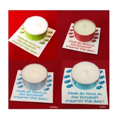 Discount Personalisierte Gastgeschenke Teelicht mit Botschaft zur Kommunion, Konfirmation oder Jugendweihe – Danksagung & Tischdeko Gastgeschenke