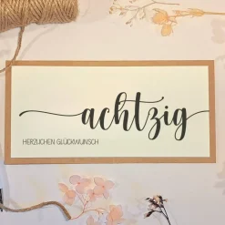 Discount Personalisierte Geldgeschenk-Karte zum 80. Geburtstag – Handgemachte Glückwunschkarte mit Umschlag Glückwunschkarten