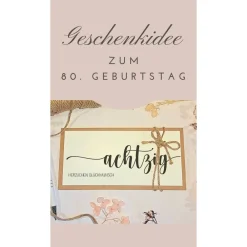 Discount Personalisierte Geldgeschenk-Karte zum 80. Geburtstag – Handgemachte Glückwunschkarte mit Umschlag Glückwunschkarten