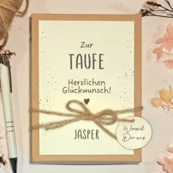Geldgeschenke|Fancy CraftHacks Personalisierte Geschenkbox als Taufgeschenk für Jungen und Mädchen | Geldgeschenk zur Taufe