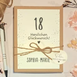 Best Personalisierte Geschenkbox zum 18. Geburtstag – Kreative Geldgeschenk Verpackung mit Karte & Säckchen Geldgeschenke