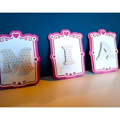 Clearance Personalisierte Girlande/Kinderzimmer Dekoration/Taufe/Geburtstag/Kommunion Dekoration