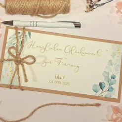 Glückwunschkarten|Fancy CraftHacks Personalisierte Glückwunschkarte zur Firmung – Handgemachte Geschenkkarte mit Namen & Datum