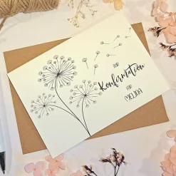 Discount Personalisierte Glückwunschkarte zur Konfirmation – Einzigartige Karte mit Namen für Konfirmanden, Klappkarte A6 mit Umschlag Glückwunschkarten