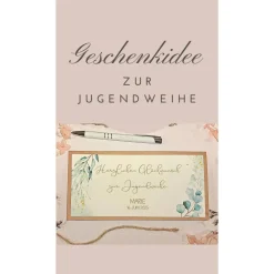Discount Personalisierte Glückwunschkarte zur Jugendweihe – Stilvolle Geldgeschenk-Karte mit Name & Datum Glückwunschkarten