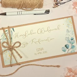 Glückwunschkarten|Fancy CraftHacks Personalisierte Glückwunschkarte zur Konfirmation mit Namen – Handgemachte Geschenkkarte für Geldgeschenke