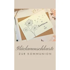 New Personalisierte Glückwunschkarte zur Kommunion – Individuelle Karte für die Erstkommunion mit Namen Glückwunschkarten
