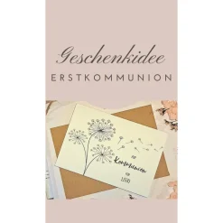 New Personalisierte Glückwunschkarte zur Kommunion – Individuelle Karte für die Erstkommunion mit Namen Glückwunschkarten