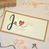 Personalisierte Hochzeitskarte mit Herz & Vintage-Design – Glückwunschkarte zur Hochzeit mit Namen & Datum Hochzeitsgeschenke