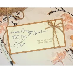 Clearance Personalisierte Hochzeitskarte für Reiseliebhaber – Geldgeschenk & Gutschein stilvoll verpacken Hochzeitsgeschenke