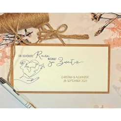 Clearance Personalisierte Hochzeitskarte für Reiseliebhaber – Geldgeschenk & Gutschein stilvoll verpacken Hochzeitsgeschenke