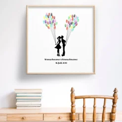 Hochzeitsgästebuch|MADYES Personalisierte Hochzeitsgästebuch Leinwand – Fingerabdruck Wedding Tree mit Namen – Unvergessliches Hochzeitsgeschenk 5
