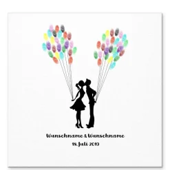 Hochzeitsgästebuch|MADYES Personalisierte Hochzeitsgästebuch Leinwand – Fingerabdruck Wedding Tree mit Namen – Unvergessliches Hochzeitsgeschenk 5