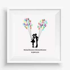 Hochzeitsgästebuch|MADYES Personalisierte Hochzeitsgästebuch Leinwand – Fingerabdruck Wedding Tree mit Namen – Unvergessliches Hochzeitsgeschenk 5