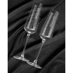 Personalisierte Hochzeitsgläser und Samtüberzug oder bemalte Champagnerflasche | Geschenk für Brautparty und Gäste Hochzeitsdeko