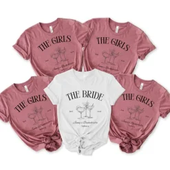 Outlet Personalisierte Junggesellinnenabschied T-Shirts, Shirts Für Die Braut Und Crew, Bride and Team, Gruppenshirts für JGA Junggesellinnenabschied