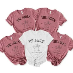 Clearance Personalisierte Junggesellinnenabschied T-Shirts, Shirts Für Die Braut Und Crew, Bride and Team, Gruppenshirts für JGA Junggesellinnenabschied