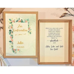 Personalisierte Konfirmation Geldgeschenk Box für Mädchen | Geschenkset mit Namen & Datum | Einzigartige Geschenkverpackung Geldgeschenke
