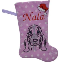 Online Personalisierte Nikolausstiefel mit Basset Hound Motiv Nikolausstiefel