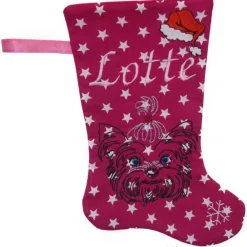 Nikolausstiefel|Stickstube Eckental Personalisierte Nikolausstiefel mit Yorkie Yorkshire Terrier Motiv