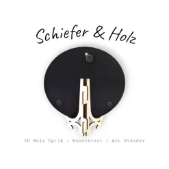 Clearance Personalisierte Schiefertafel mit 3D-Holzgravur – Perfekt als Geschenk für Hochzeit, Verlobung, Hochzeitstag Hochzeitsgeschenke