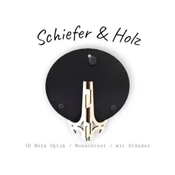 Hochzeitsgeschenke|GET YOUR BOXX Personalisierte Schiefertafel mit 3D-Holzgravur – Perfekt als Geschenk für Hochzeit, Verlobung, Hochzeitstag